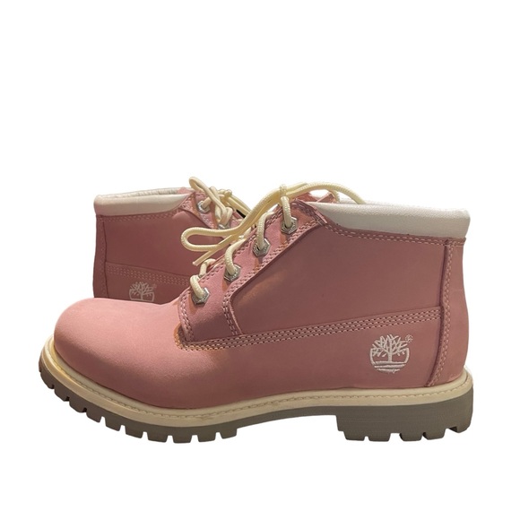 TIMBERLAND Boots NELLIE Womens Size 8.5 M Pink Leather WATERPROOF Outdoor - Picture 3 of 5